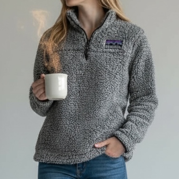 BOXER CRAFT · UNISEX SEATTLE GRAY SHERPA 1/4 ZIP PULLOVER - SMALL - Picture 2 of 2
